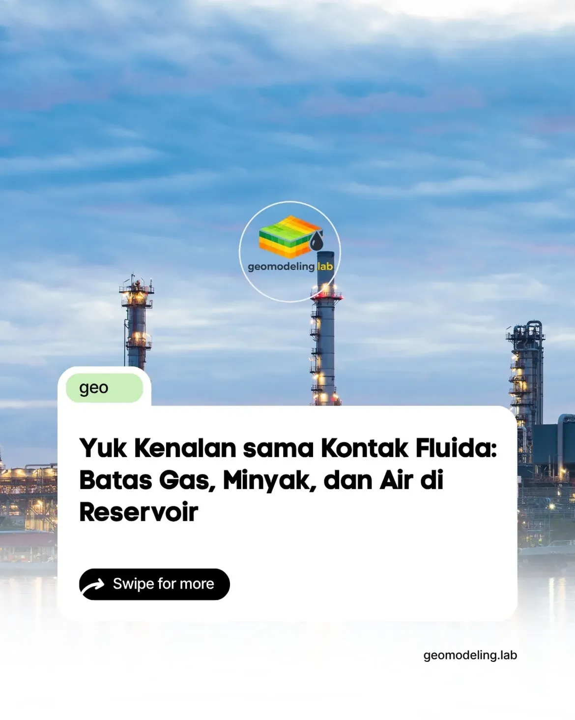 Ilustrasi kontak fluida pada fasilitas migas
